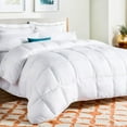 thumbnail image 1 of LINENSPA All-Season White Down Alternative Quilted Comforter, King, Hypoallergenic Plush Microfiber Fill, Machine Washable, 300 gsm Fill Weight, 1 of 8