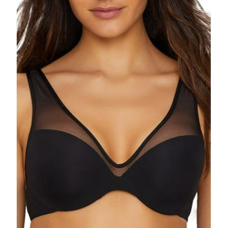 

Le Mystere Womens Sheer Illusion Plunge T-Shirt Bra Style-4484
