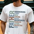 thumbnail image 2 of Father Definition T-Shirt, White and Natural Inspirational Tee for Hero Dad, 2 of 8