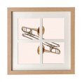 thumbnail image 1 of tromb Vent Musique Classique instrument Cadre Mur Table Affichage 4 Ouvertures Image, 1 of 3
