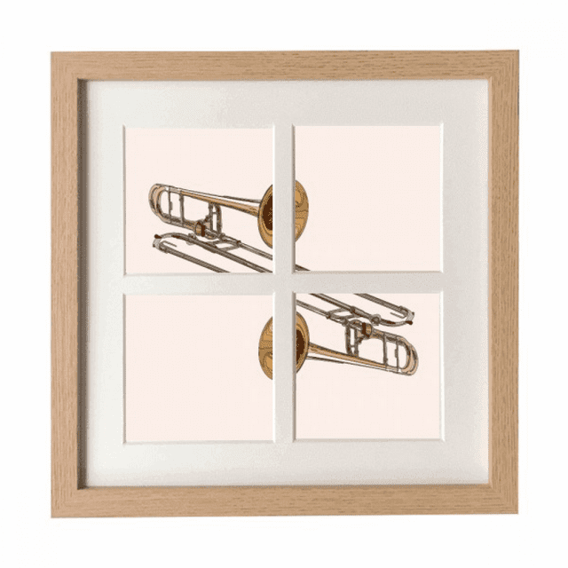 tromb Vent Musique Classique instrument Cadre Mur Table Affichage 4 Ouvertures Image