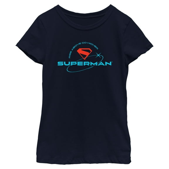 Girls Superman Rise Above Go Higher T Shirt