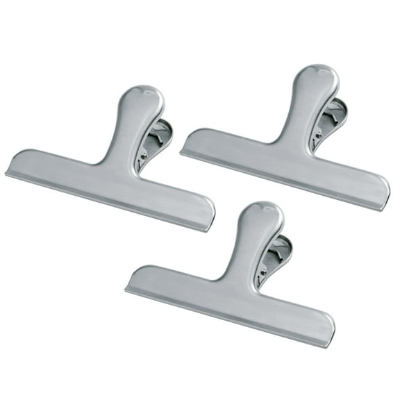 Norpro Stainless Steel Food Storage Jumbo Bag Clip 3 Pack