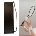 thumbnail image 4 of Bolsa de raqueta de bádminton Funda protectora premium Bolsa a prueba de polvo Bolsa de franela con cordón Estuche portátil Negro para mujeres Hombres Sunnimix Funda para raqueta de bádminton, 4 of 8