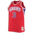 thumbnail image 2 of Men's Mitchell & Ness Allen Iverson Red Philadelphia 76ers 1996/97 Big & Tall Hardwood Classics Swingman Jersey, 2 of 3