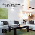 thumbnail image 5 of Sleek Lighting 23-Watt T2 Spiral CFL Fluorescent Light Bulbs with GU24 Base, Self-Ballasted Light Bulb for Bedroom Lighting, 1600 Lumens, 5000K 4-Pack, 5 of 8