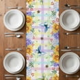 thumbnail image 4 of Table Runner 48 Inches Long for Kitchen Dining, Sunflowers Dresser Scarf Farmhouse, Dining Table Decorations for Wedding/Parties, Spring Flowers Butterflies Hydrangea Watercolor 13 x 48 In, 4 of 8