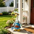 thumbnail image 6 of 7 Piece Garden Floral Themed Porch Goose Outfits with Lace Trim Dress Hat Apron Basket and Bird Accessories for 23 Inch Lawn Goose Statues Spring Front Porch Decor, 6 of 6