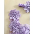 thumbnail image 6 of Suealasg 2Pcs Baby Girl Summer Birthday Outfit Flower Embroidery Lace Tulle Romper Dress +Bow Headband 3 6 12 18 24 Months Infant Girls Photoshoot Clothes, 6 of 7