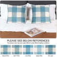 thumbnail image 3 of Plaid Cushion Covers , Set Of 2 Wrinkle Resistant And Breathable Linen Pillowcase,blue, 3 of 5