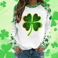 thumbnail image 2 of HongQid Women St. Patrick's Day Crewneck Sweatshirts Graphic Shirts Casual Long Sleeve Pullover Tee Tops, 2 of 5