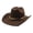 Coffee, variant on Mens Straw Cowboy Hats - Women Men Western Shapeable Wide Brim Sun Hat Cowboy Hat,Black,One Size