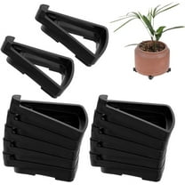 Duslogis Plant Pot Feet,12pcs Invisible Flower Pot Risers Toes Flower Pot Lifters Supports Potted Plant Stand Flower Pot Rack for Indoor and Outdoor Plant Pots (Black)