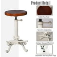 thumbnail image 4 of 21-27inch Height Adjustable Bar Stool- Counter Kitchen Island Stool-Rustic Coffee Guest Chair-Vintage Working Drafting Stool-with Swivel Wooden Seat, 4 of 8