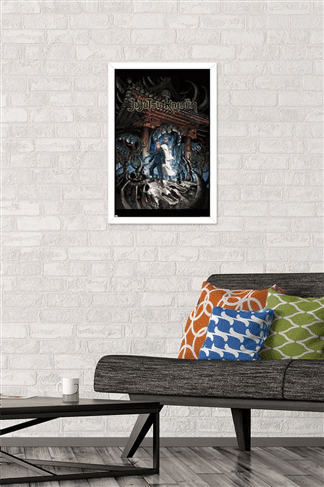 Jujutsu Kaisen - Key Art English Wall Poster, 14.725" x 22.375", Framed