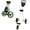 White/Green, variant on Caddymatic Golf Continental 3 Wheel Folding Golf Push/Pull Cart Black