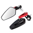 thumbnail image 5 of 2pcs Motorcycle CNC Handle Aluminum Plane Rear View Side Mirror Reflector Accessory(Red ), 5 of 9