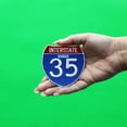 thumbnail image 2 of Kansas Interstate I-35 Sign Embroidered Iron On Patch, 2 of 2