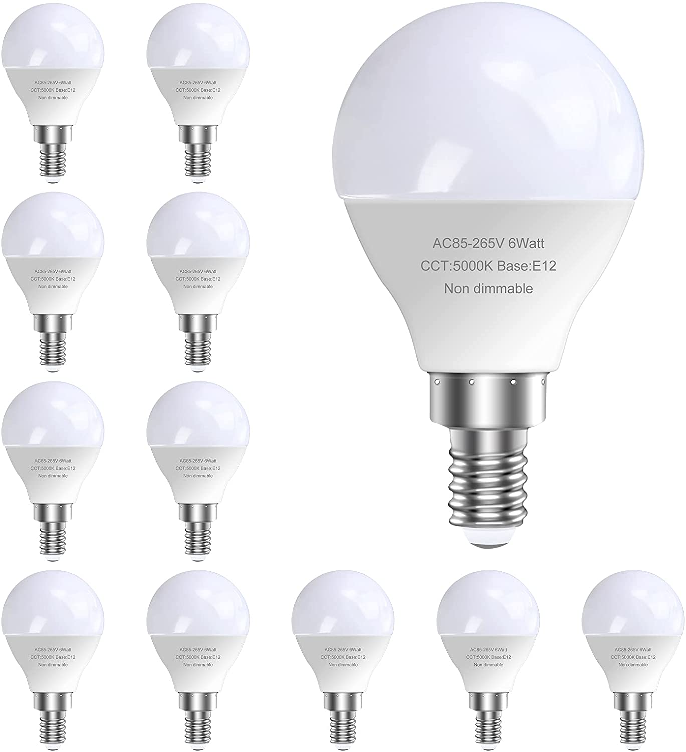 Great Value LED Ceiling Fan Bulb, 7Watt (60W Eqv.) A15 Shape E12 Base