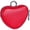 red, variant on Yvsxxv Heart Shaped Cow Leather Coin Purse Keychain, Small Zippered Wallet