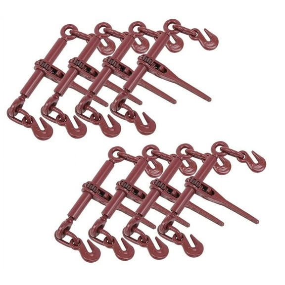 Ratchet Chain Binder 1/4" - 5/16" Chain Binders Tie Down Hauling (8 Pack)