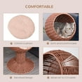 thumbnail image 4 of LILEYI Elevated Cat Bed with Rotatable Egg Chair Pod, Cat Basket Bed with Thick Cushion,Comfortable and fashionable, it makes the kitten feel very secure Natural Mat Grass Woven Kitty House,Brown, 4 of 10