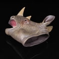 thumbnail image 2 of Animal Hand Puppet Dinosaur Head Toy for Playtime Dark Brown Environmental Protection Pvc Role Play 1Pcs, 2 of 4