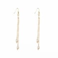 thumbnail image 3 of K-KED Fashion Simple 7-8mm FreshWater Cultured Rice Pearl Tassel Dangle Earrings, 3 of 4
