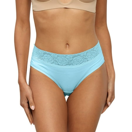 

ZMHEGW 6 Packs Womens Underwear Tummy Control Cotton Lace Fashion Soft Bikini Panty Comfortable Hipster Stretch Full Ladies Briefs Panties