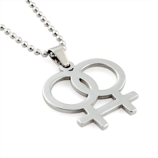 Qarigey Collar LGBTQ seguro e hipoalergénico Colgante de acero inoxidable para bisutería para pieles sensibles Ropa, zapatos y accesorios Miscelánea