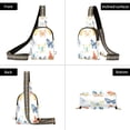 thumbnail image 3 of Stylish Leather Crossbody Bag 8.46x5.9x2.16In Easy To Carry Multi-Purpose Travel Hiking Shopping Fashion Bag Watercolor Pretty Butterfly, 3 of 7