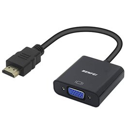 Loydia Câble HDMI vers VGA, Câble adaptateur en plaqué or (mâle à mâle) 1080p - Compatible avec Ordinateur Portable, PC, Moniteur, Projecteur, HDTV, Xbox (1M Loydia Câble HDMI vers VGA, Câble adaptateur en plaqué or (mâle à mâle) 1080p - Compatible avec Ordinateur Portable, PC, Moniteur, Projecteur, HDTV, Xbox (1M