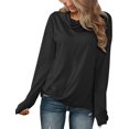 thumbnail image 1 of Pullovers à Manches Longues pour Femmes Col Bénitier Tunique Chemise Décontractée, 1 of 5