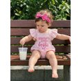 thumbnail image 4 of Cjfdfy Newborn Baby Girl Summer Clothes Baby Girls Mama's Little Bestie Daddy's Little Girl Outfit Ruffled Sleeveless Bow Embroidery Plaid Romper Headband Set, 4 of 9