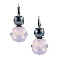thumbnail image 3 of Swarovski 8mm Tahitian pearl and 12mm Rose Water Opal Cushion Cut Leverback Earrings Nickel Free, 3 of 3