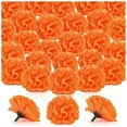 thumbnail image 3 of Marigold Flower Heads Bulk, 400Pcs Heads for Garlands Crafts, Silk Marigold Flowers, Orange, 3 of 6
