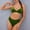 Green, variant on Naittoop Womens Bikini Sets Two Piece Swimsuits Spaghetti Strap High Waisted Velvet Bathing Suit 2026 Summer Beach Swimwear