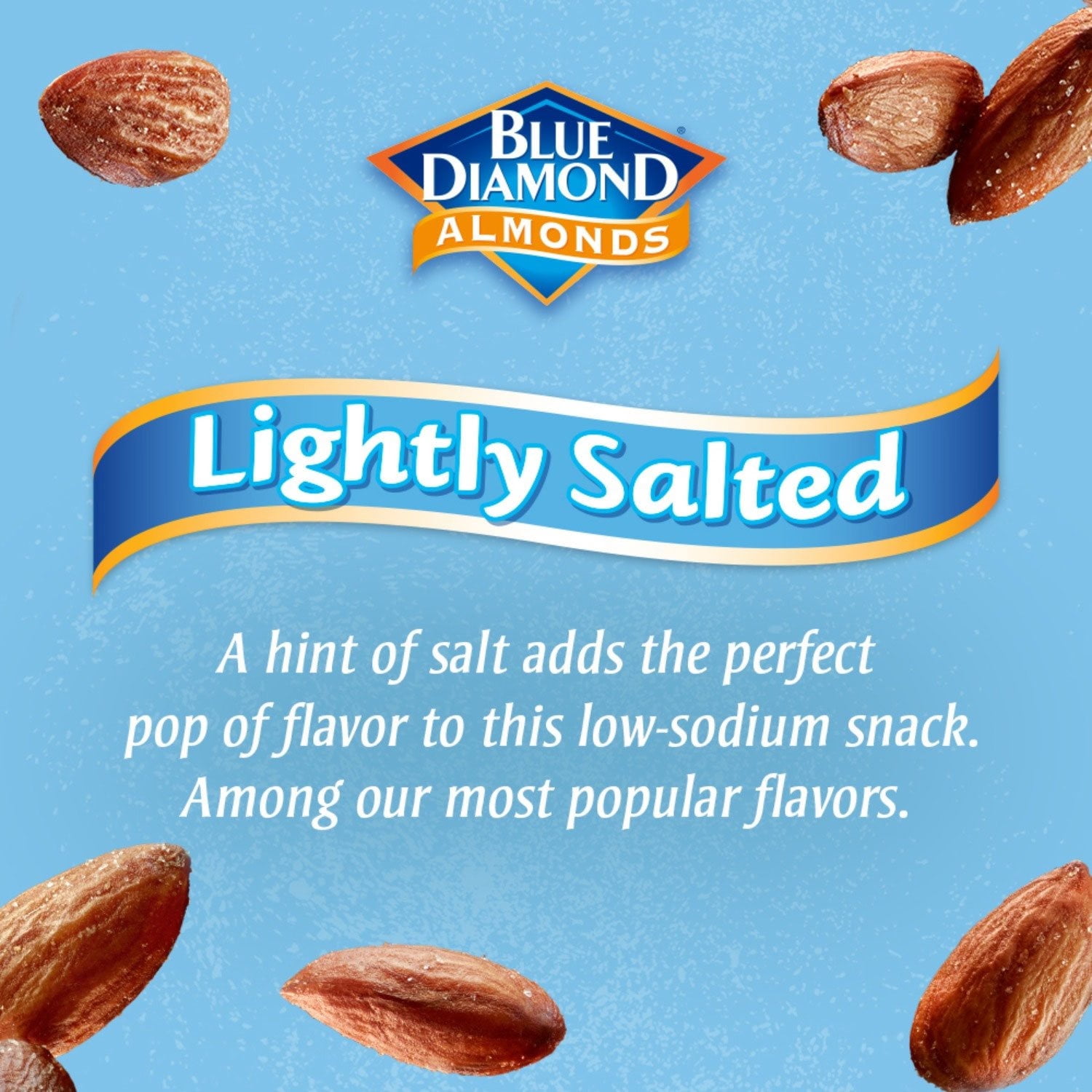 Blue Diamond Lightly Salted Whole Almonds, 40 oz. with bowl by OMA