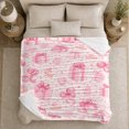thumbnail image 5 of Pink Present Boxes with Hearts Bows and Cake Slices, Playful Watercolor Party Style for Teen Girls, Cozy Flannel Blanket for Bedroom and Dorm, Valentine's Day Gift, Home Decor, 5 of 9
