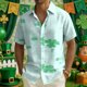 thumbnail image 1 of Ceisia Men's St. Patrick's Day Clover Print Short Sleeve Button-Down Shirt Collection | Gradient Clover Scatter Print Button-Up Shirt Gifts, 1 of 9