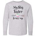 thumbnail image 3 of Inktastic My Big Sister Loves Me- Heart Long Sleeve Youth T-Shirt, 3 of 5