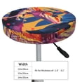 thumbnail image 4 of Round Bar Stool Seat Covers, Colorful Gecko Jungle Art Elastic Round Chair Cover Stool Seat Slipcover Bar Stool Cushions Round Pad for 12-14 inch, 4 of 7