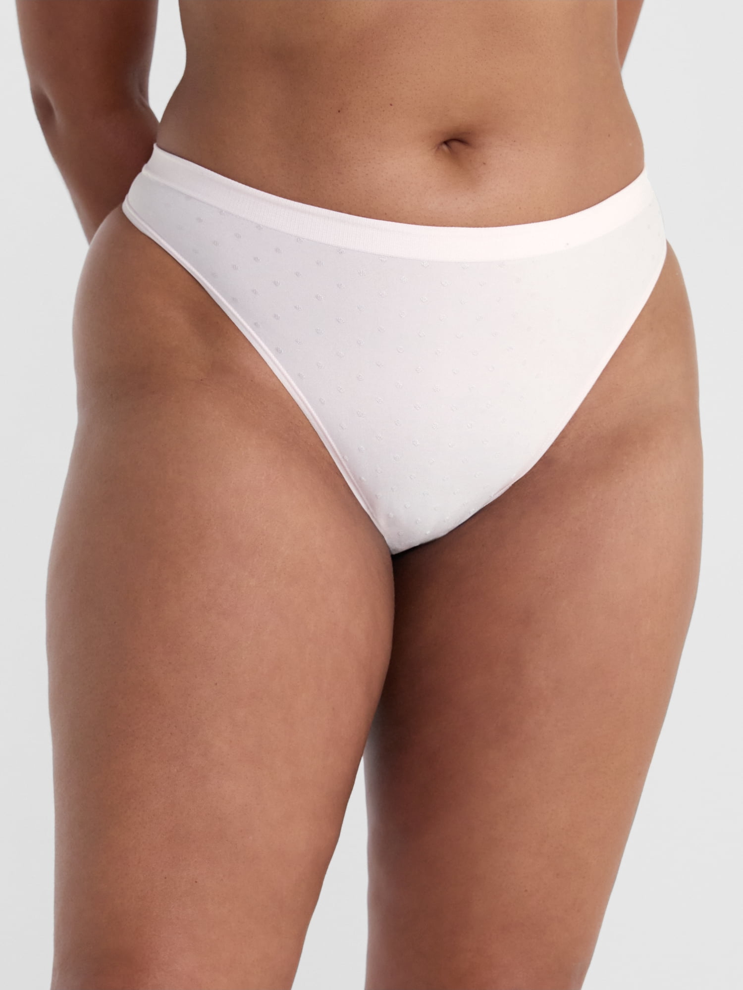 Joyspun Women's Seamless Thong Panties, 3-Pack, Sizes XS-XXXL