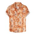 thumbnail image 1 of Camisas Vaqueras Para Hombre Manga Larga Camiseta de hombre Impreso Casua lBlouse Túnica (Orange, L), 1 of 6