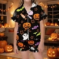 thumbnail image 5 of JAJAHO Girls Pajamas Sets Halloween Sleepwear Sizes 3-13 Tie Front Ruffle Short Sleeve Top Shorts 2 Piece Set, 5 of 7