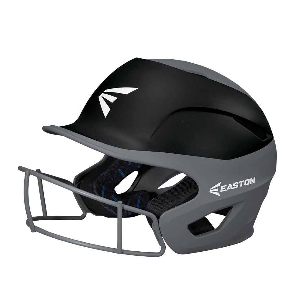 EASTON PROWESS Fastpitch Softball Batting Helmet w/ Mask, Small / Medium, Matte TwoTone, Black