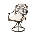 thumbnail image 3 of Christopher Knight Home Outdoor Swivel Chairs with Cushion, Set of 2, Hammered Bronze, 3 of 8