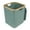 Green, variant on Foldable Bamboo Laundry Hamper with Lid - Decor Essentials for Any Room - Medium - Square - Green