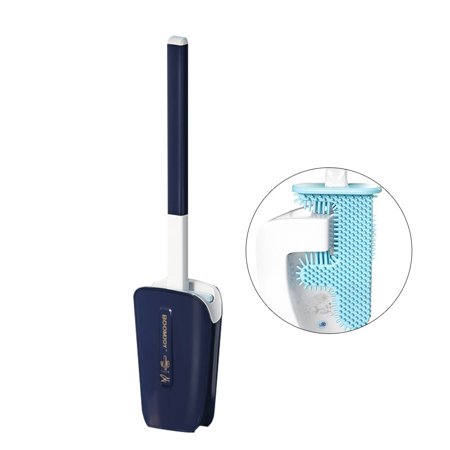 Home Long Handled WC Accessories Leak-proof Water Cleaning Tools Wall-Mounted No Dead Corner Cactus Toilet Brush BLUE