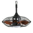 thumbnail image 2 of 20 Inch Downrod Mount Ceiling Fan LED 18W 3CCT 5 ABS Blades DC Motor with Hanging and Hook for Outside Patios Pergola, 2 of 10